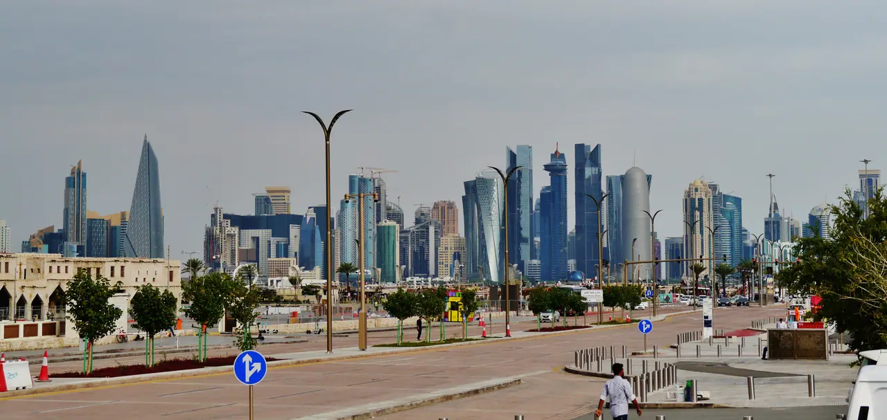 The Doha skyline from the Corniche